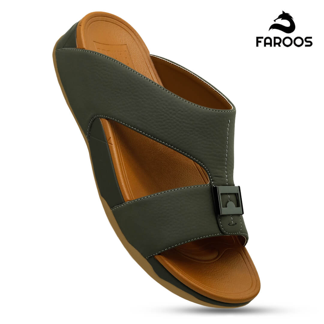 Faroos [NLF10] M041 Olive Gents Arabic SandalNAAL.AE