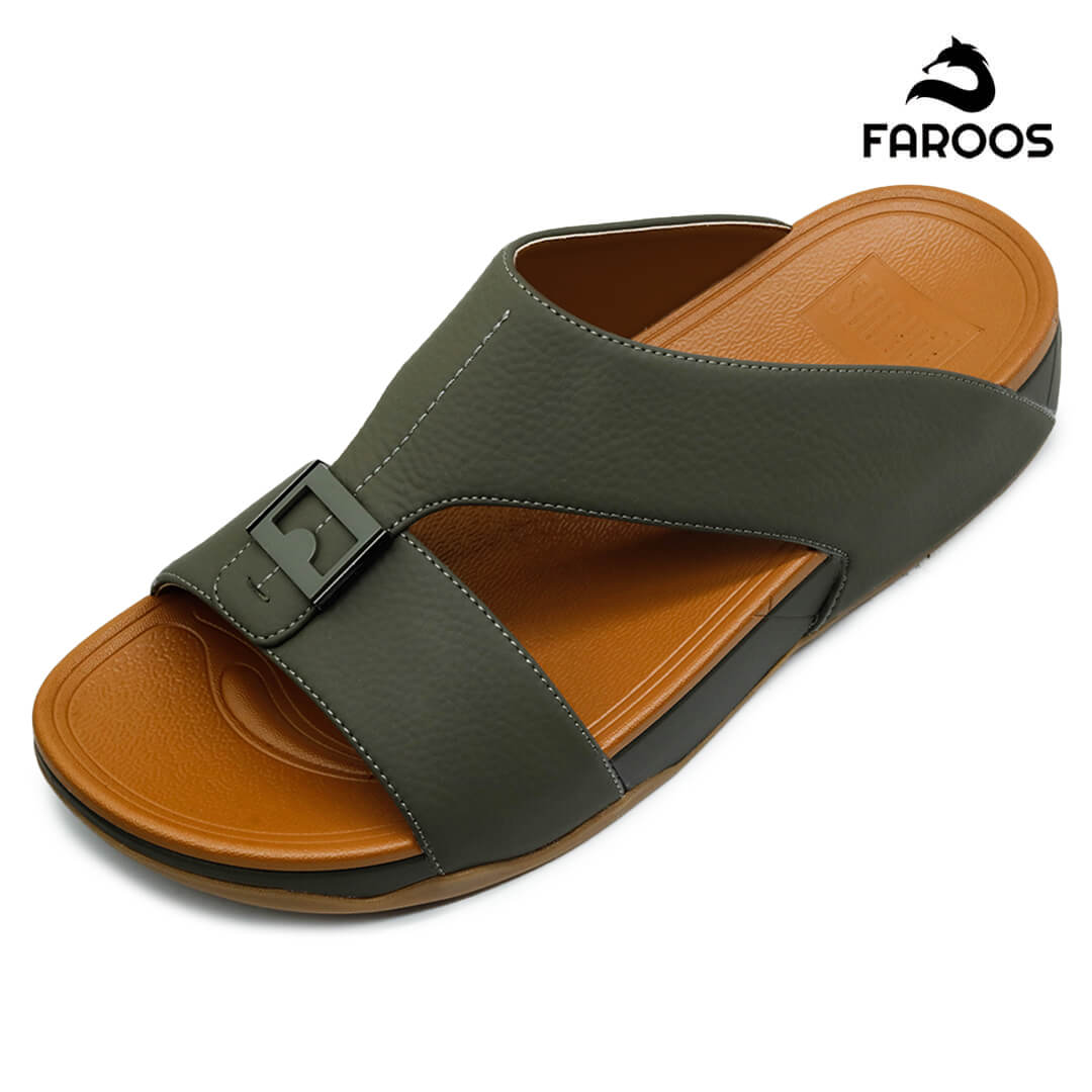 Faroos [NLF10] M041 Olive Gents Arabic SandalNAAL.AE