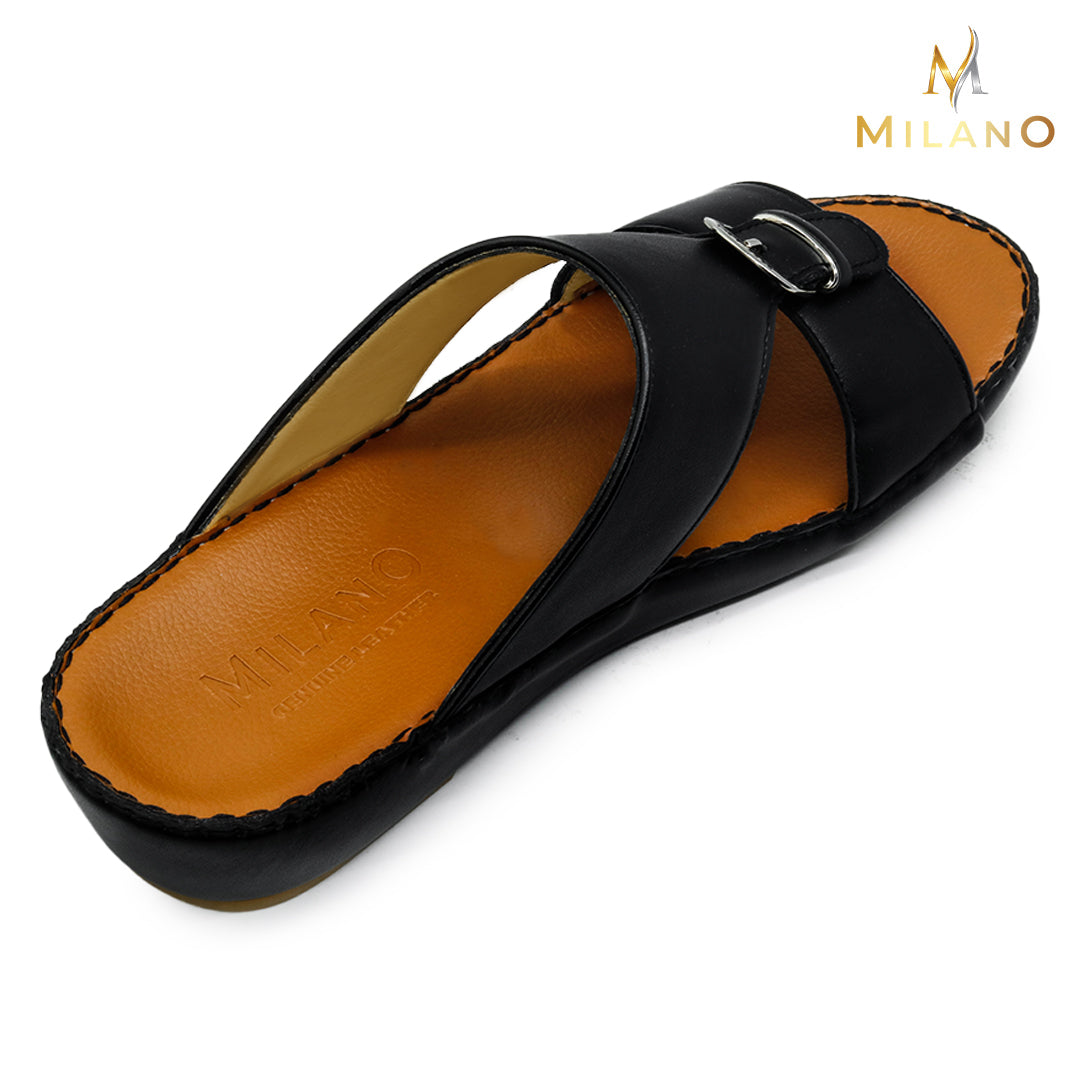 Milano [NLW13] 2000 Black Tan Gents SandalNAAL.AE