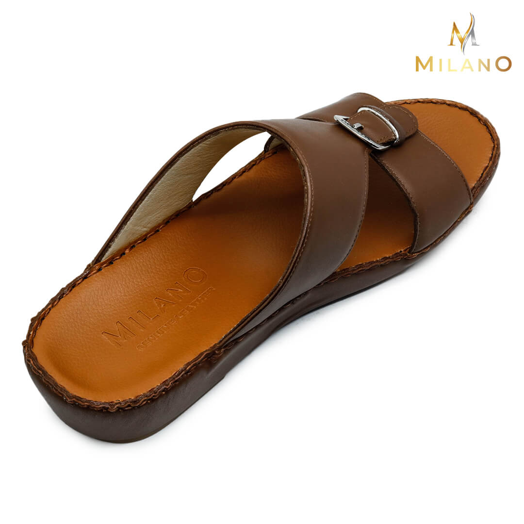 Milano [NLW14] 2000 Brown Tan Gents SandalNAAL.AE