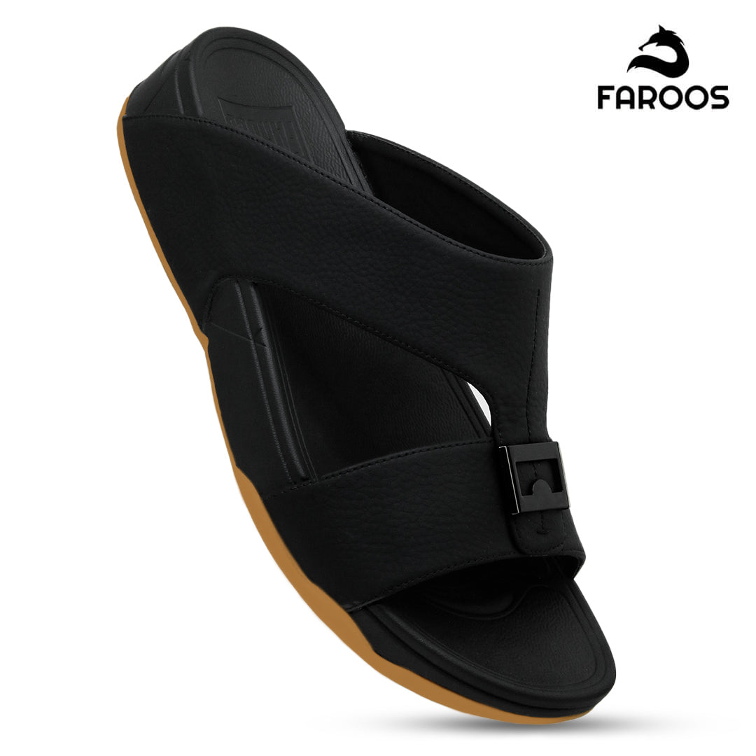 Faroos  Full Black Gents Arabic SandalNAAL.AE