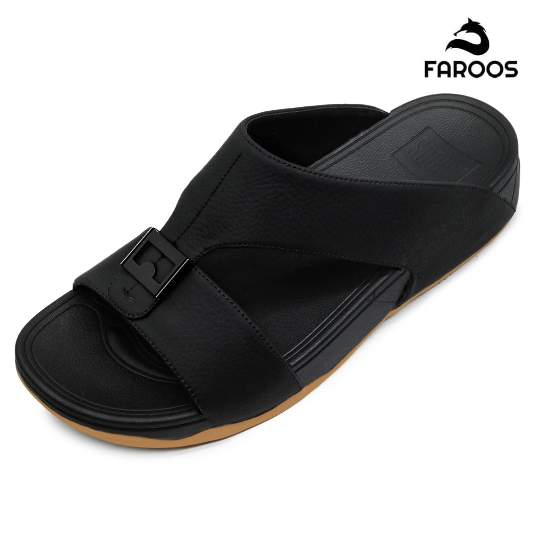 Faroos Full Black Gents Arabic SandalNAAL.AE