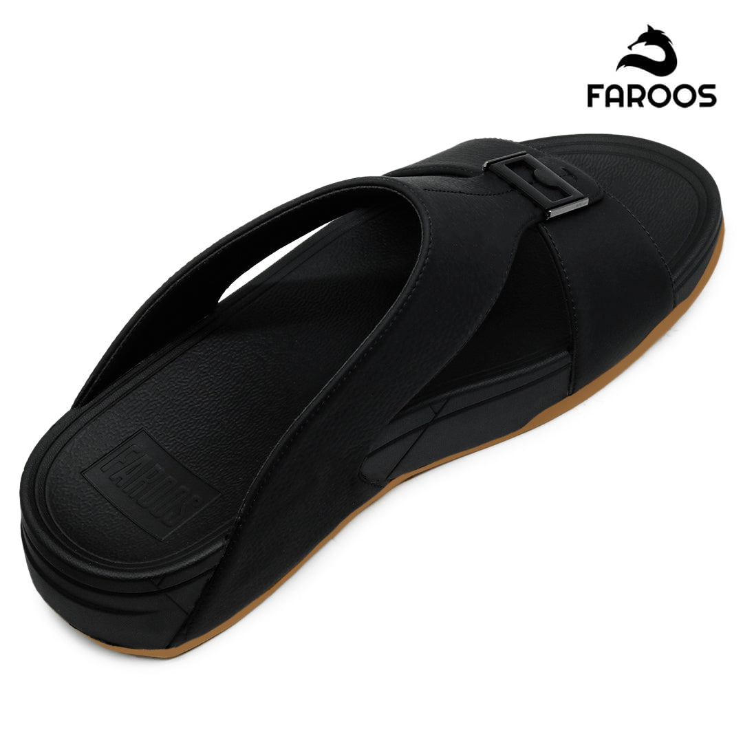 Faroos Full Black Gents Arabic SandalNAAL.AE